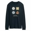 Licensed Character Men's Avatar Nations Symbols Long-Sleeve Tee Black