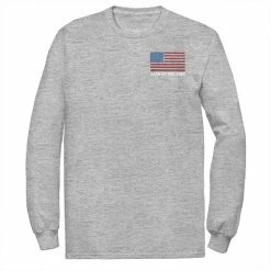 Licensed Character Men's Veterans Day Land Of The Free American Flag Paint Tee