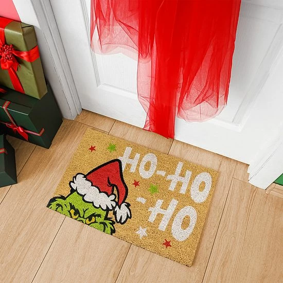 Licensed Character Grinch Santa Ho Ho Ho 2-pack 20'' X 34'' Coir Doormat 5 Licensed Character Grinch Santa Ho Ho Ho 2-pack 20'' X 34'' Coir Doormat - Image 3