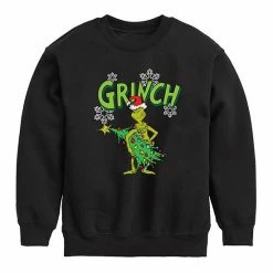 Licensed Character Boys 8-20 Dr. Seuss How The Grinch Stole Christmas Tree Graphic Sweatshirt Navy -Licensed Character Shop unnamed file 6365