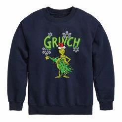 Licensed Character Boys 8-20 Dr. Seuss How The Grinch Stole Christmas Tree Graphic Sweatshirt Navy -Licensed Character Shop unnamed file 6366