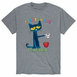 Licensed Character Men's Pete The Cat 1st Grade Teacher Tee White