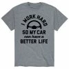 Licensed Character Men's I Work Hard Car Better Life Tee Grey -Licensed Character Shop unnamed file 6404