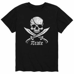 Licensed Character Men's Pirate Skull Tee Black