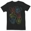 Licensed Character Men's Disney Mickey Mouse Colorful Line Art Collage Tee -Licensed Character Shop unnamed file 6417