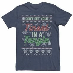 Licensed Character Men's Ugly Sweater 'Don't Get Your Tinsel In A Tangle' Tee