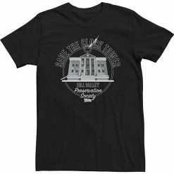 Licensed Character Big & Tall Back To The Future Clock Tower Movie Quote Tee