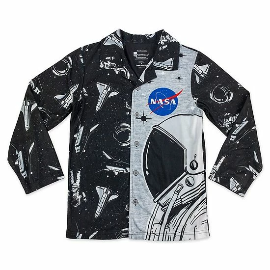 Licensed Character Boys 4-12 NASA Top & Bottoms Pajama Set 4 Licensed Character Boys 4-12 NASA Top & Bottoms Pajama Set - Image 2