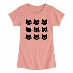 Licensed Character Girls 7-16 Fall Black Cat Emoji Graphic Tee Desert Pink -Licensed Character Shop unnamed file 6494