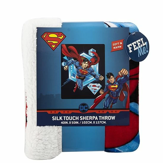 Licensed Character Superman To The Rescue Silk Touch Sherpa Throw 5 Licensed Character Superman To The Rescue Silk Touch Sherpa Throw - Image 3