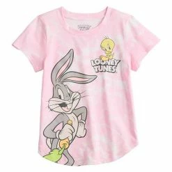Licensed Character Girls 7-16 Looney Tunes Tie Dye Graphic Tee