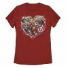 Licensed Character Juniors' Marvel Avengers Heart Group Shot Valentine Tee Red -Licensed Character Shop unnamed file 6549