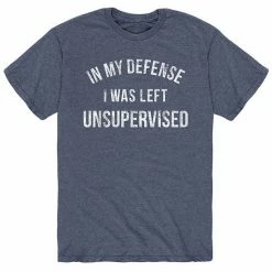 Licensed Character Men's In My Defence I Was Left Unsupervised Tee Blue -Licensed Character Shop unnamed file 658