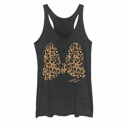 Licensed Character Juniors' Disney Minnie Mouse Leopard Print Bow Tank Black Heather -Licensed Character Shop unnamed file 6591