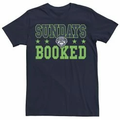 Licensed Character Men's ESPN Fantasy Football Sundays Booked Green Logo Tee Navy