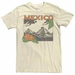 Licensed Character Men's Travel Apparel Mexico Pyramids Poster Tee