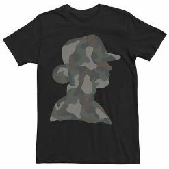 Licensed Character Men's Veterans Day Soldier Side Profile Camouflage Fill Tee