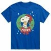 Licensed Character Men's Peanuts Merry Tee Charcoal -Licensed Character Shop unnamed file 6724