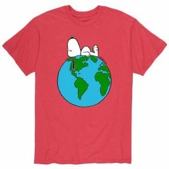 Licensed Character Men's Peanuts Top Of The World Tee Red -Licensed Character Shop unnamed file 6730