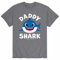 Licensed Character Men's Baby Shark Daddy Shark Tee Charcoal