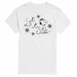 Licensed Character Men's Peanuts Let It Snow Tee Blue -Licensed Character Shop unnamed file 6740