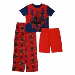 Licensed Character Boys 6-12 Marvel Spider-Man 3 "Here's Spidey" Top, Shorts & Pants Pajama Set