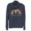 Licensed Character Disney / Pixar's Toy Story 4 Juniors' Forky Talkin' Trash Rainbow Poster Cowl Neck Pullover Sweatshirt Gray Heather