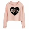 Licensed Character Juniors' The Beatles Heart Logo Cropped Graphic Hoodie -Licensed Character Shop unnamed file 6796