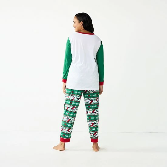 Licensed Character Disney's Mickey Mouse Plus Size Jammies For Your Families® "Holiday Party Mickey" Pajama Set 4 Licensed Character Disney's Mickey Mouse Plus Size Jammies For Your Families® "Holiday Party Mickey" Pajama Set - Image 2