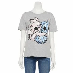 Licensed Character Disney's Stitch Juniors' Angel Hug Graphic Tee