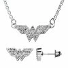 Licensed Character DC Comics Wonder Woman Cubic Zirconia Logo Pendant & Stud Earring Set -Licensed Character Shop unnamed file 6814