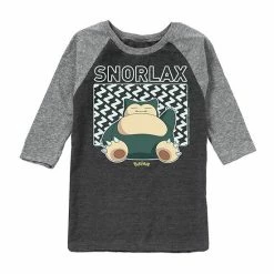 Licensed Character Boys 8-20 Pokemon Snorlax Raglan Graphic Tee