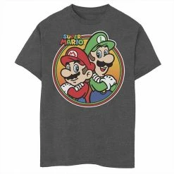 Licensed Character Boys 8-20 Nintendo Super Mario & Luigi Brothers Circle Graphic Tee
