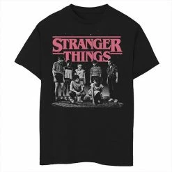 Licensed Character Boys 8-20 Stranger Things Faded Cast Poster Graphic Tee