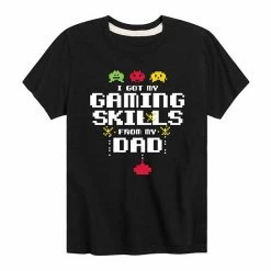 Licensed Character Boys 8-20 I Got My Gaming Skills From My Dad Tee Black -Licensed Character Shop unnamed file 6867