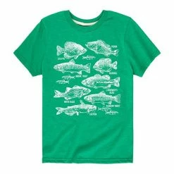 Licensed Character Boys 8-20 Freshwater Fishes Tee Green -Licensed Character Shop unnamed file 6877