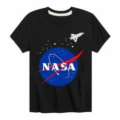 Licensed Character Boys 8-20 NASA Space Ship Graphic Tee Grey