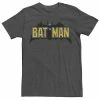 Licensed Character Men's DC Comics Batman Distressed Vintage Text Logo Tee Charcoal Heather -Licensed Character Shop unnamed file 6961