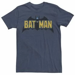 Licensed Character Men's DC Comics Batman Distressed Vintage Text Logo Tee Charcoal Heather -Licensed Character Shop unnamed file 6962