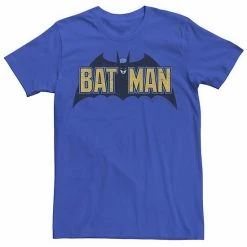 Licensed Character Men's DC Comics Batman Distressed Vintage Text Logo Tee Charcoal Heather -Licensed Character Shop unnamed file 6964