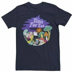 Licensed Character Men's Disney Alice In Wonderland Mad Hatter Time For Tea Tee Navy Heather