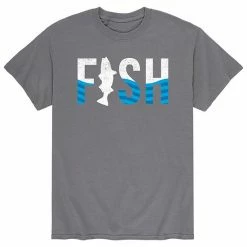 Licensed Character Men's Fish Lake Fill Tee Grey -Licensed Character Shop unnamed file 6982