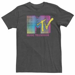 Licensed Character Men's MTV Distressed Neon Fade Logo Tee Black -Licensed Character Shop unnamed file 6990