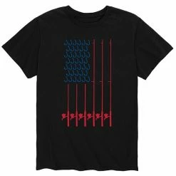 Licensed Character Men's Fishing Pole Flag Tee Black -Licensed Character Shop unnamed file 6994