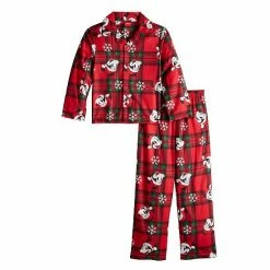 Licensed Character Disney's Mickey Mouse Boys 4-12 Jammies For Your Families® "Holiday Party Mickey" Print Pajama Set