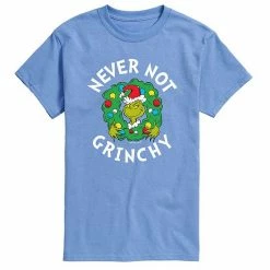 Licensed Character Men's Dr. Seuss Grinch Never Not Grinchy Tee Blue -Licensed Character Shop unnamed file 7005