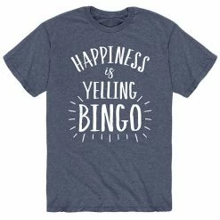 Licensed Character Men's Happiness Is Yelling Bingo Tee Black -Licensed Character Shop unnamed file 7011