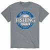 Licensed Character Men's Life Isn't All Fishing Tee Grey