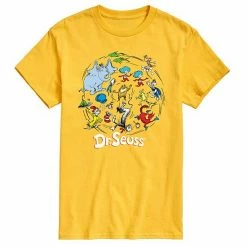 Licensed Character Men's Dr. Seuss Pattern Tee Grey -Licensed Character Shop unnamed file 7041
