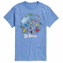 Licensed Character Men's Dr. Seuss Pattern Tee Grey -Licensed Character Shop unnamed file 7042